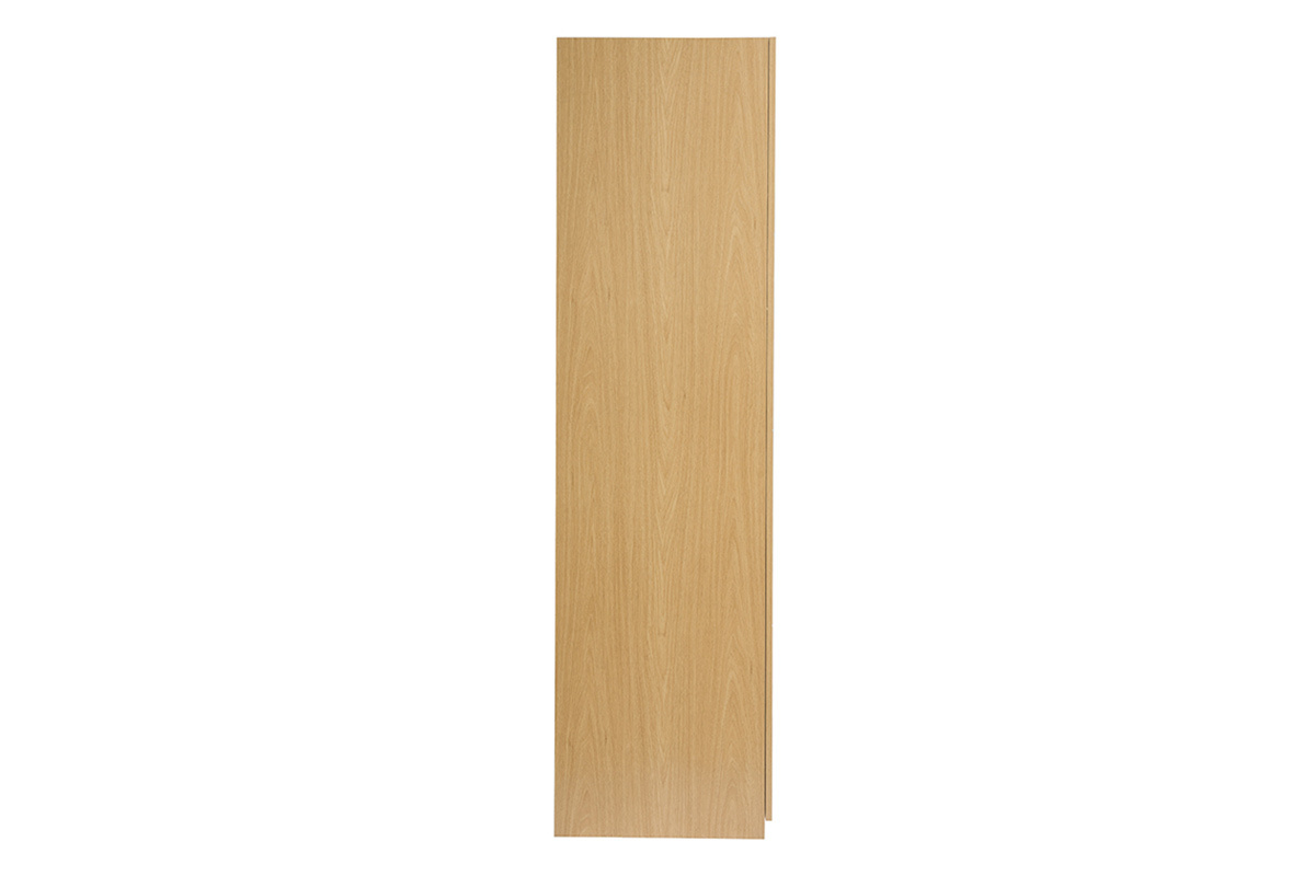 Armoire en bois ch�ne, vue de profil, design minimaliste, L90 cm.