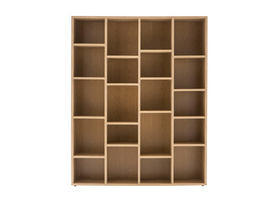Biblioth&egrave;que design finition bois clair ch&ecirc;ne L149 cm RYTHM