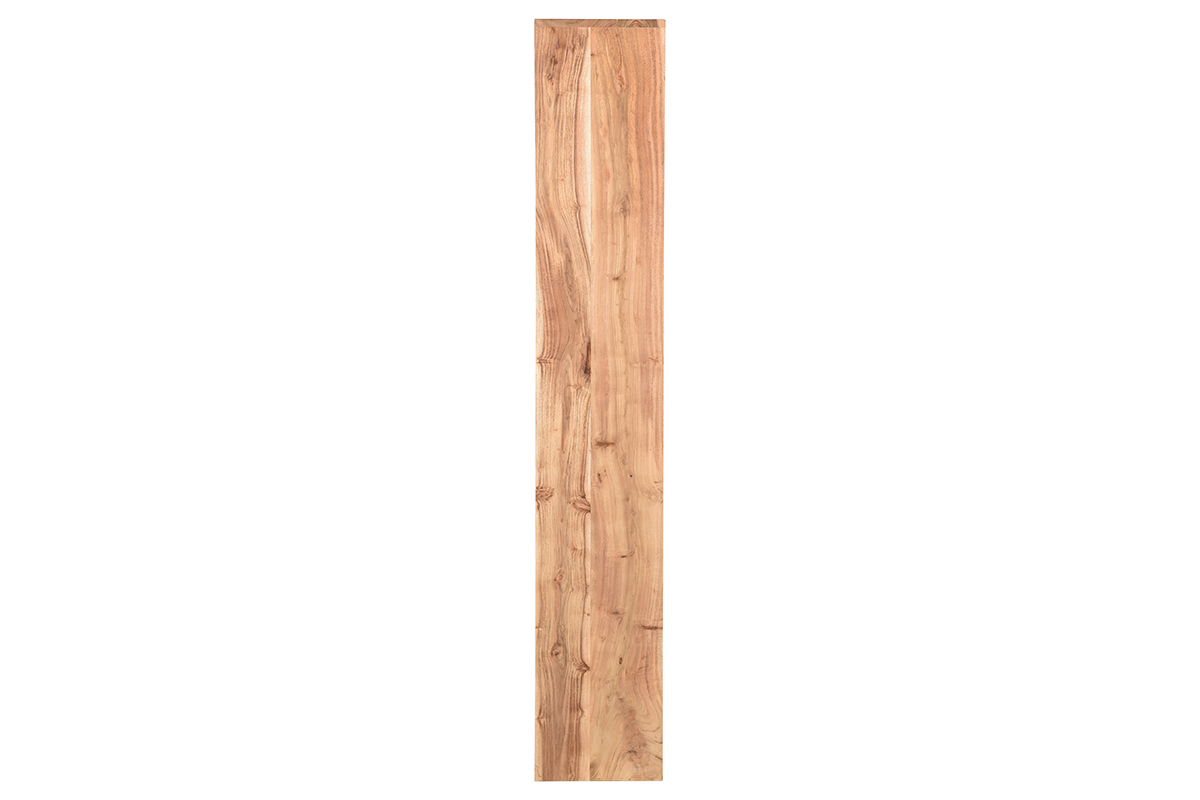 Vue de profil de la biblioth�que en bois massif CHAPMAN, �troite et haute.