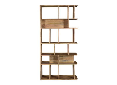 Biblioth&egrave;que s&eacute;parateur en bois manguier massif L88 cm RUPAH