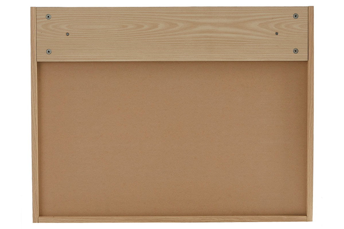 Bureau mural avec rangements scandinave bois clair ch�ne L78 cm GABIN