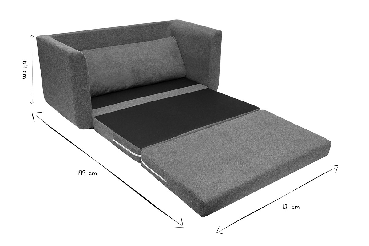 Canap� convertible 2 places en tissu effet velours textur� terre br�l�e LEON