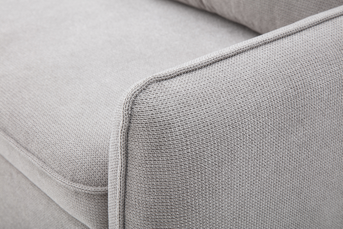 Canap� angle convertible gris, zoom tissu.