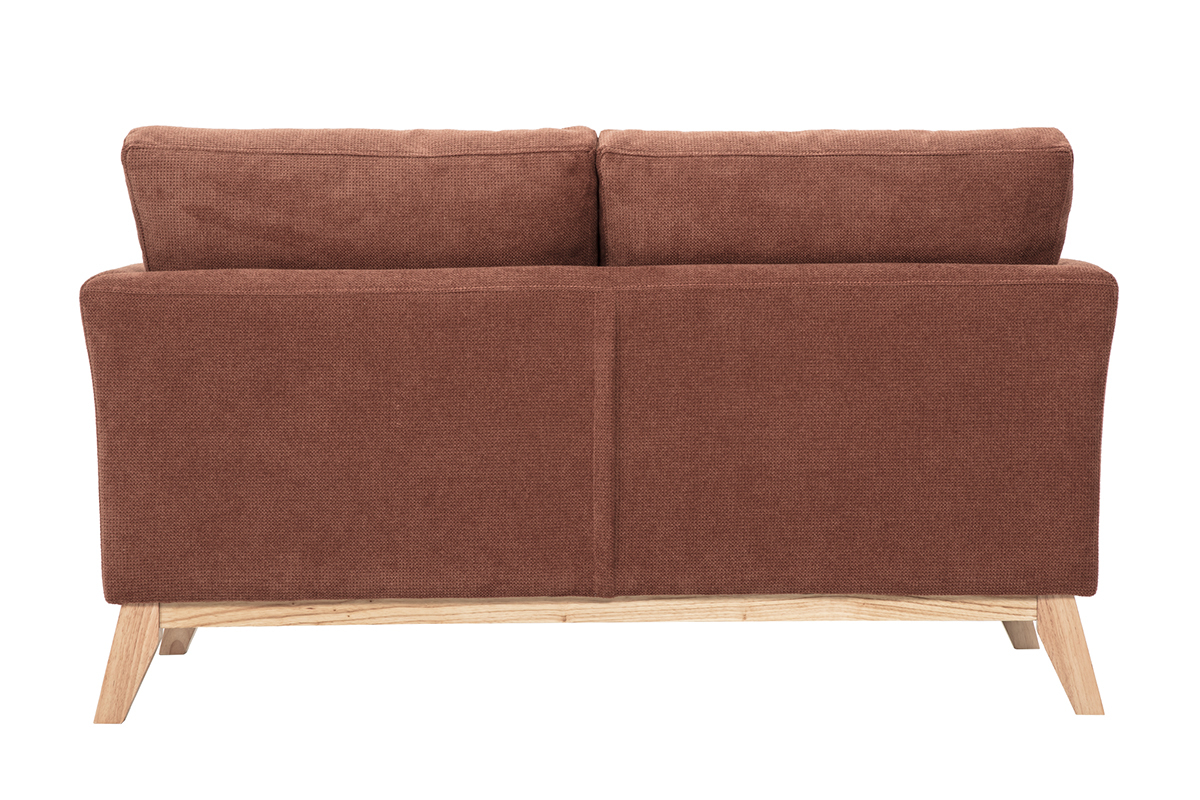 Canap� scandinave OSLO, tissu terre br�l�e, vue arri�re.