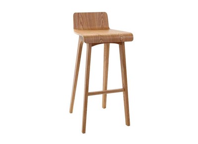 Chaise de bar scandinave en bois clair H75.2 cm BALTIK