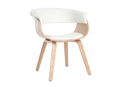 Chaise scandinave blanc et bois clair OKTAV