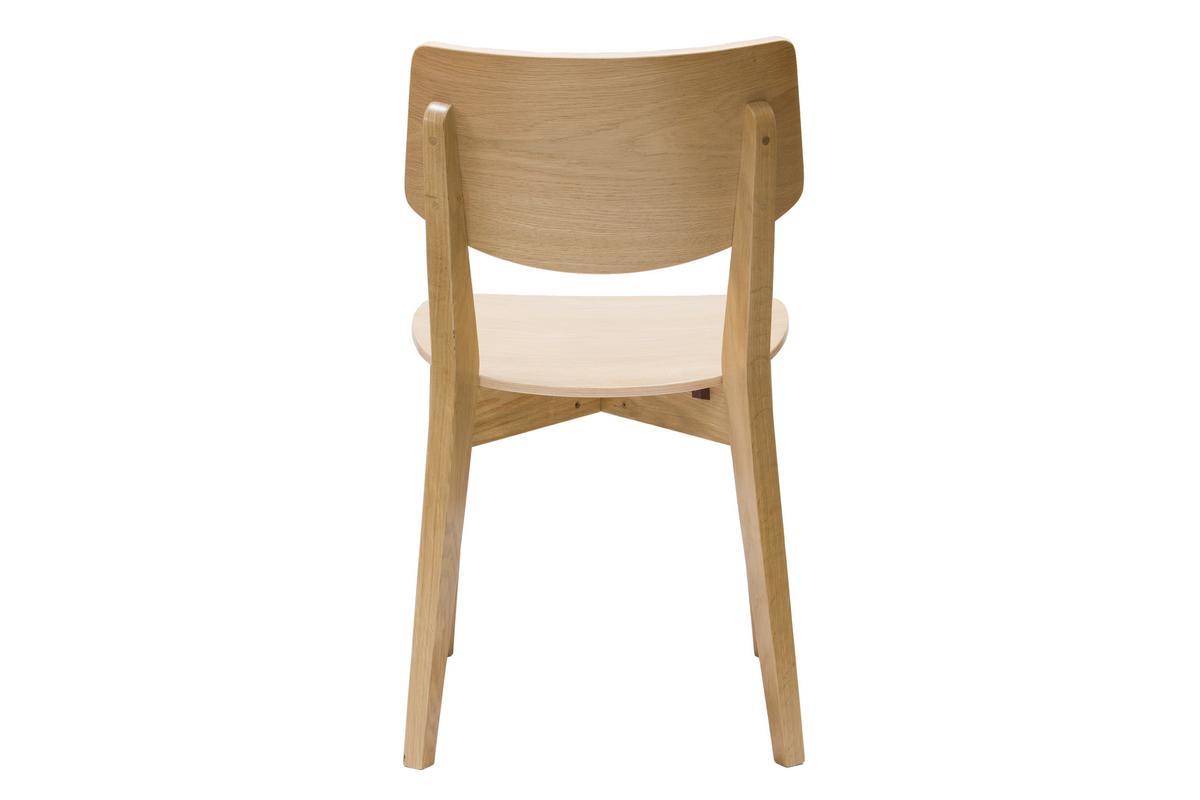 Chaises vintage en bois clair ch�ne (lot de 2) AVEA