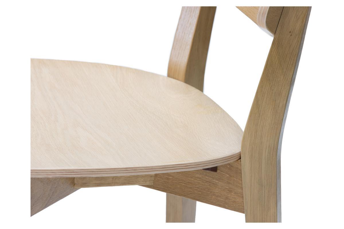 Chaises vintage en bois clair ch�ne (lot de 2) AVEA