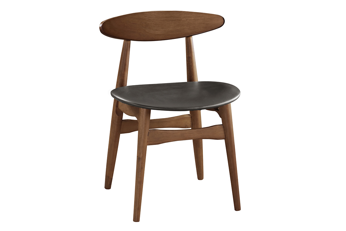 Chaises vintage en bois fonc� et noir (lot de 2) WALFORD