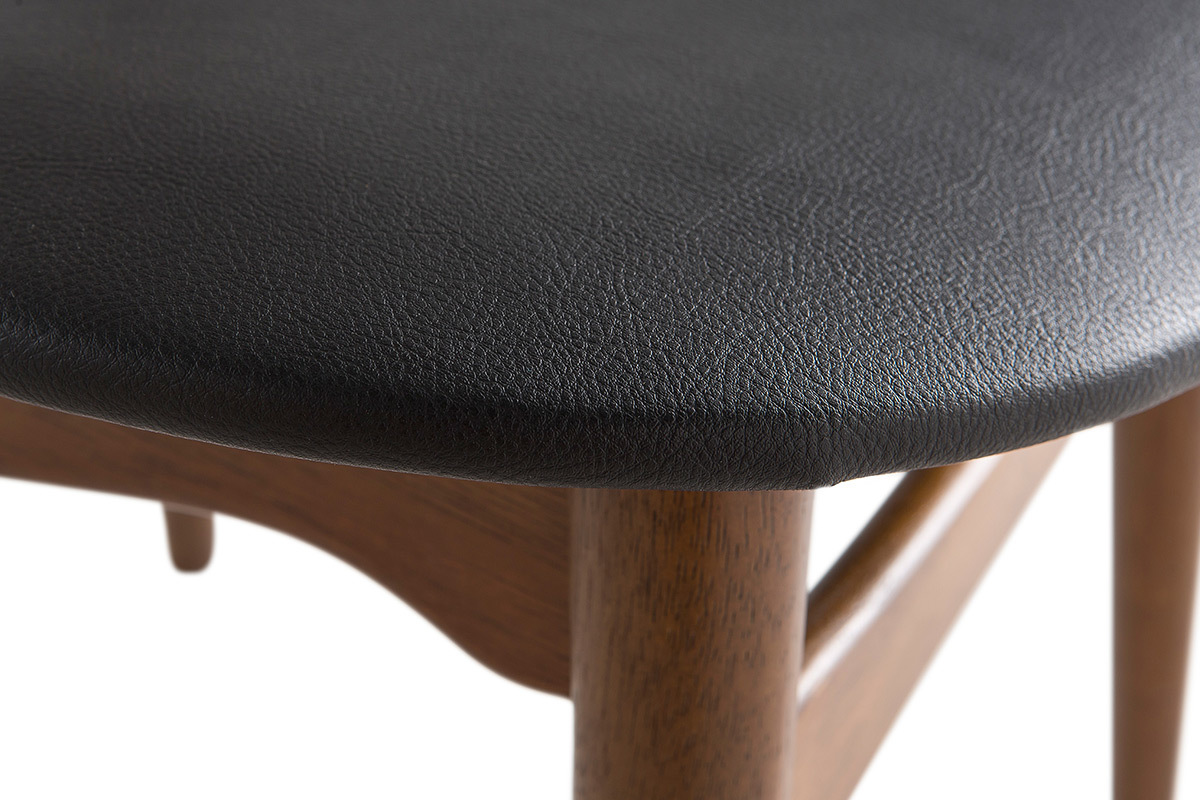 Chaises vintage en bois fonc� et noir (lot de 2) WALFORD