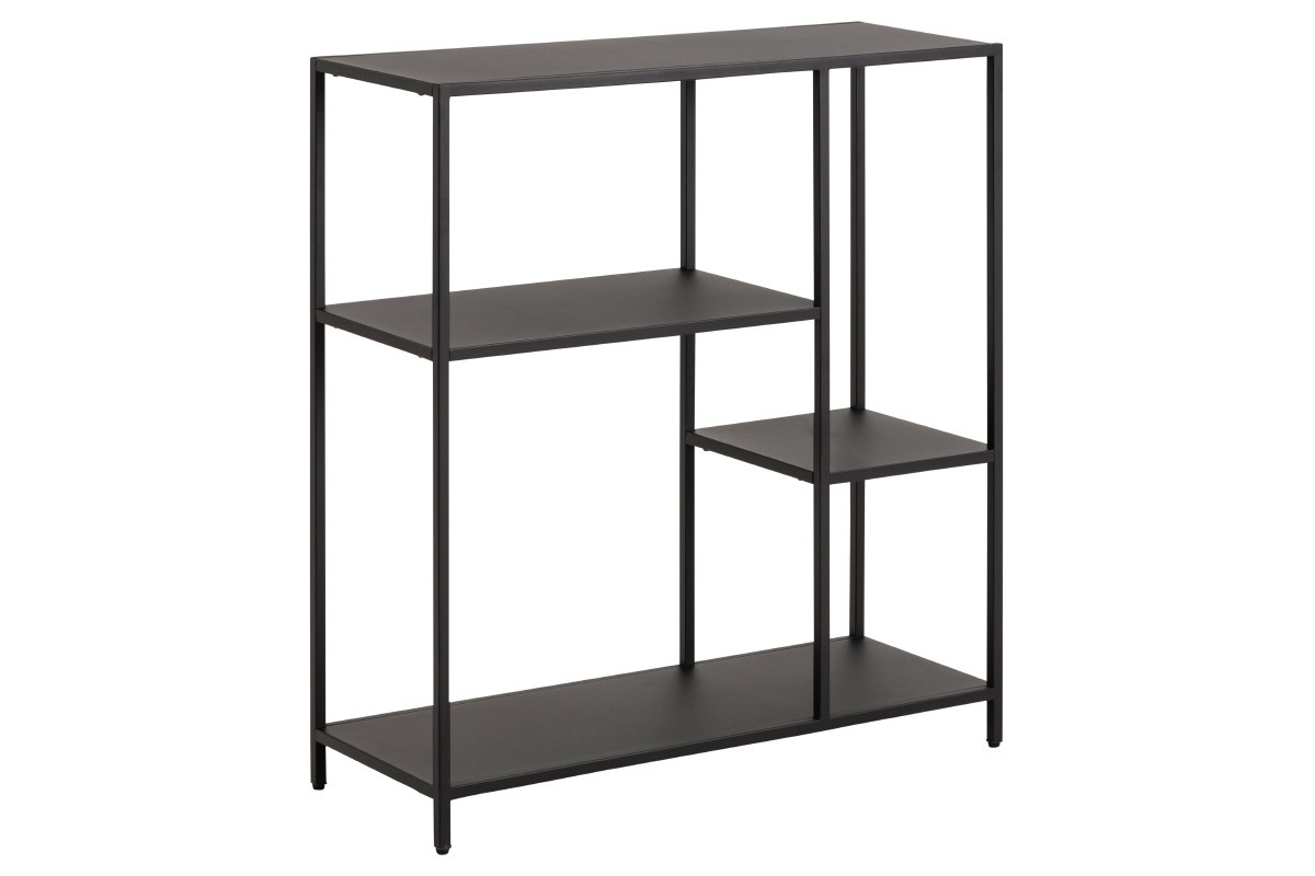 Console ouverte design en m�tal noir L80 cm PODIUM