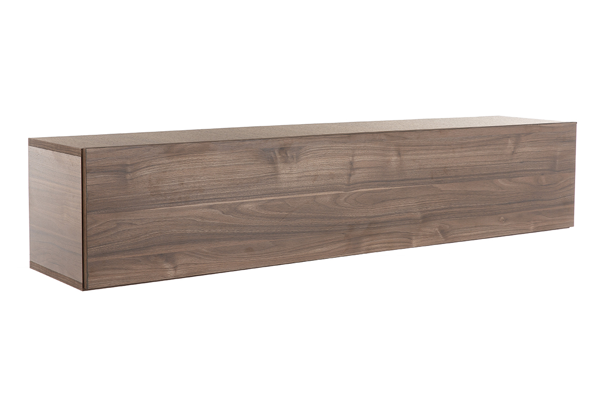 �l�ment mural TV horizontal finition bois fonc� noyer L137.5 cm ETERNEL