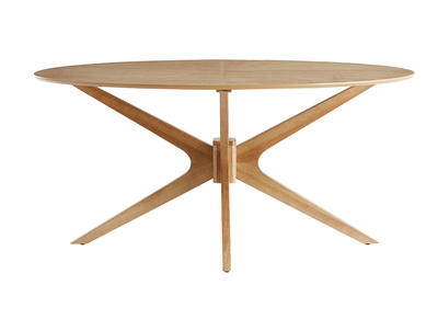 Table &agrave; manger design ovale ch&ecirc;ne L160 cm DIELLI