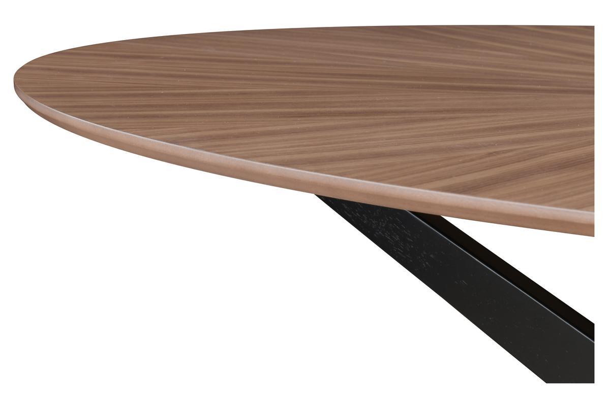 Table � manger design ovale noyer L160 cm DIELLI