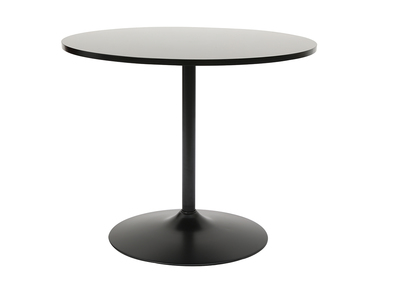Table &agrave; manger design ronde noire D90 cm CALISTA