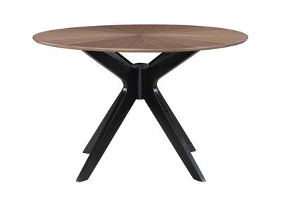 Table &agrave; manger design ronde noyer D120 cm DIELLI