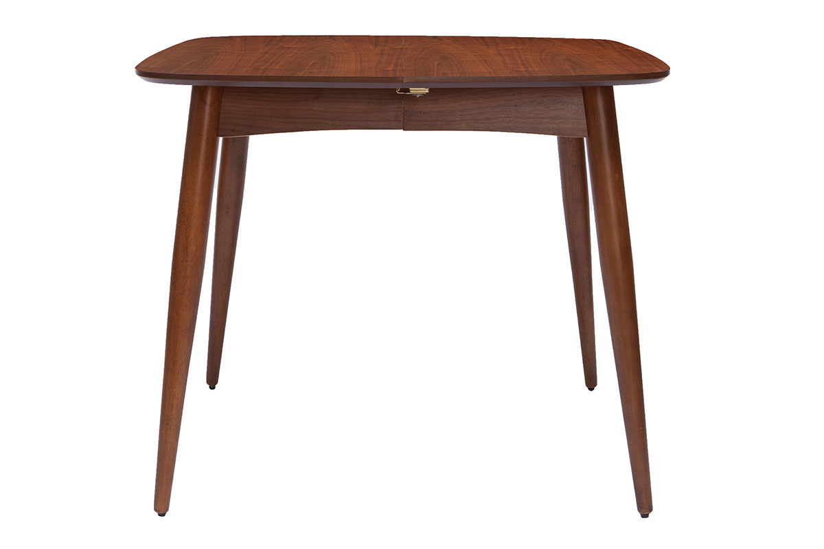 Table � manger extensible carr�e en bois fonc� L90-130 cm NORDECO