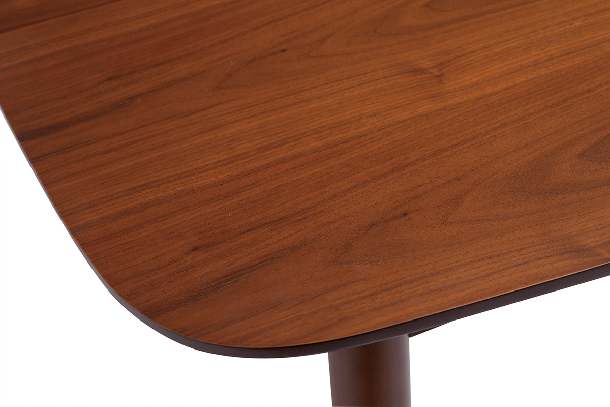 Table � manger extensible carr�e en bois fonc� L90-130 cm NORDECO