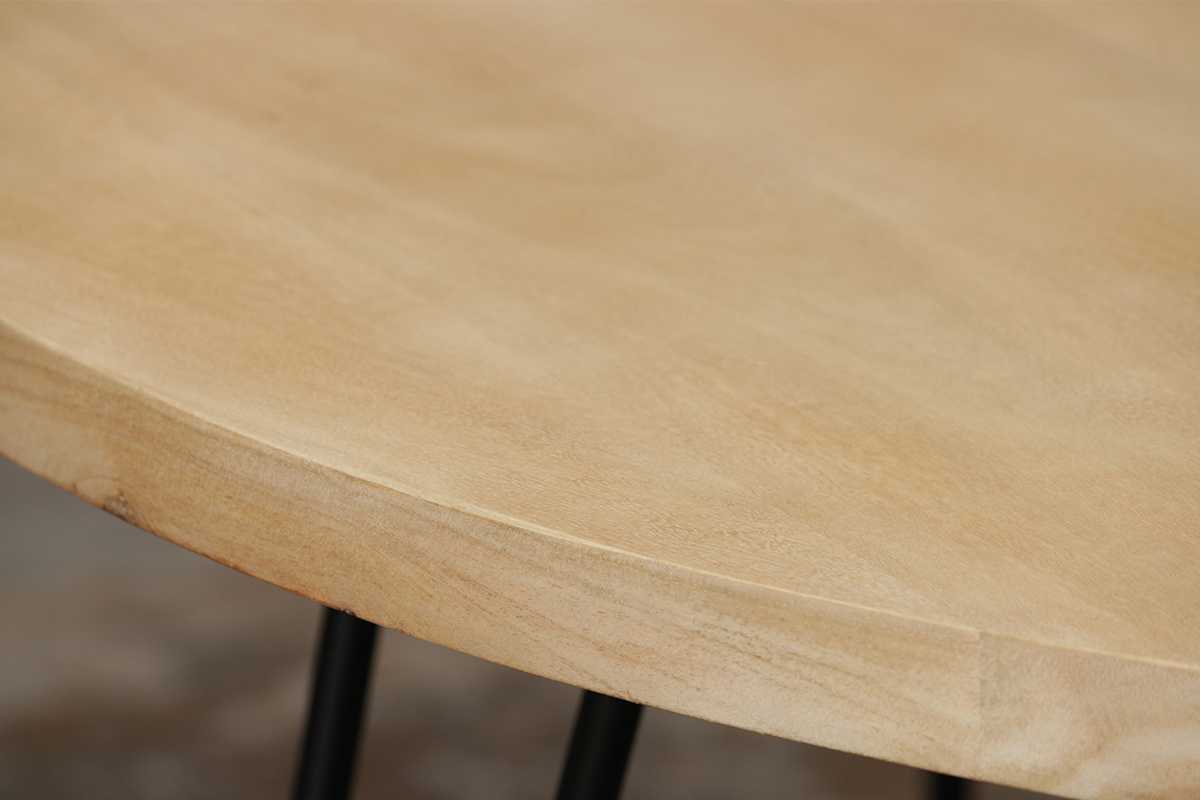 Table � manger ovale en bois manguier massif L160 cm VIBES