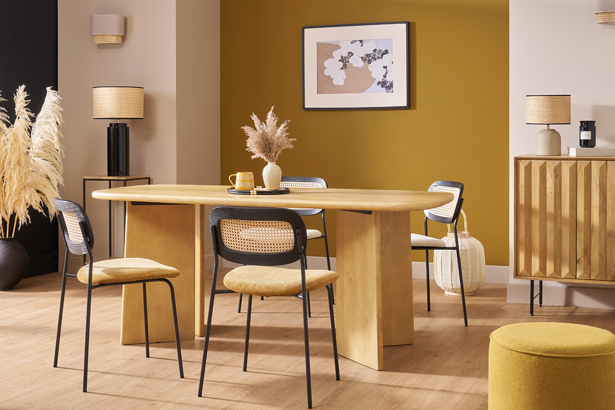 Table � manger rectangulaire en bois manguier massif L180 cm SOTA