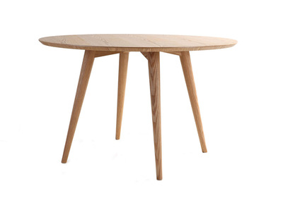 Table &agrave; manger ronde fr&ecirc;ne D120 cm LIVIA