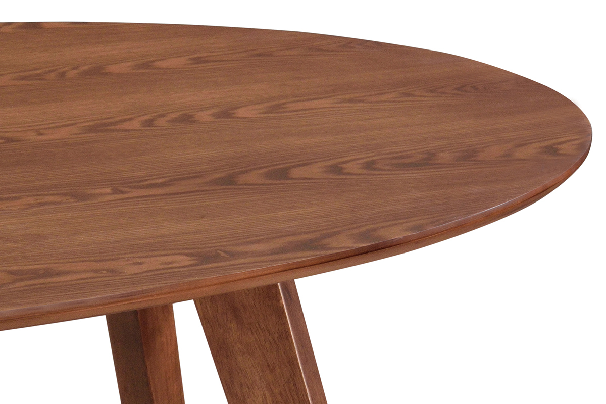 Table � manger vintage ovale en bois fonc� L160 cm MARIK