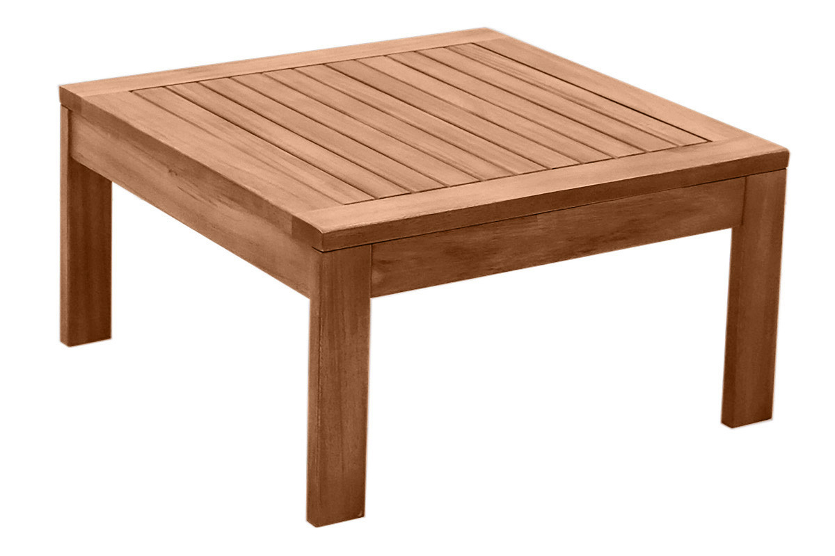Table basse de jardin carr� en bois massif L60 cm SALVADOR
