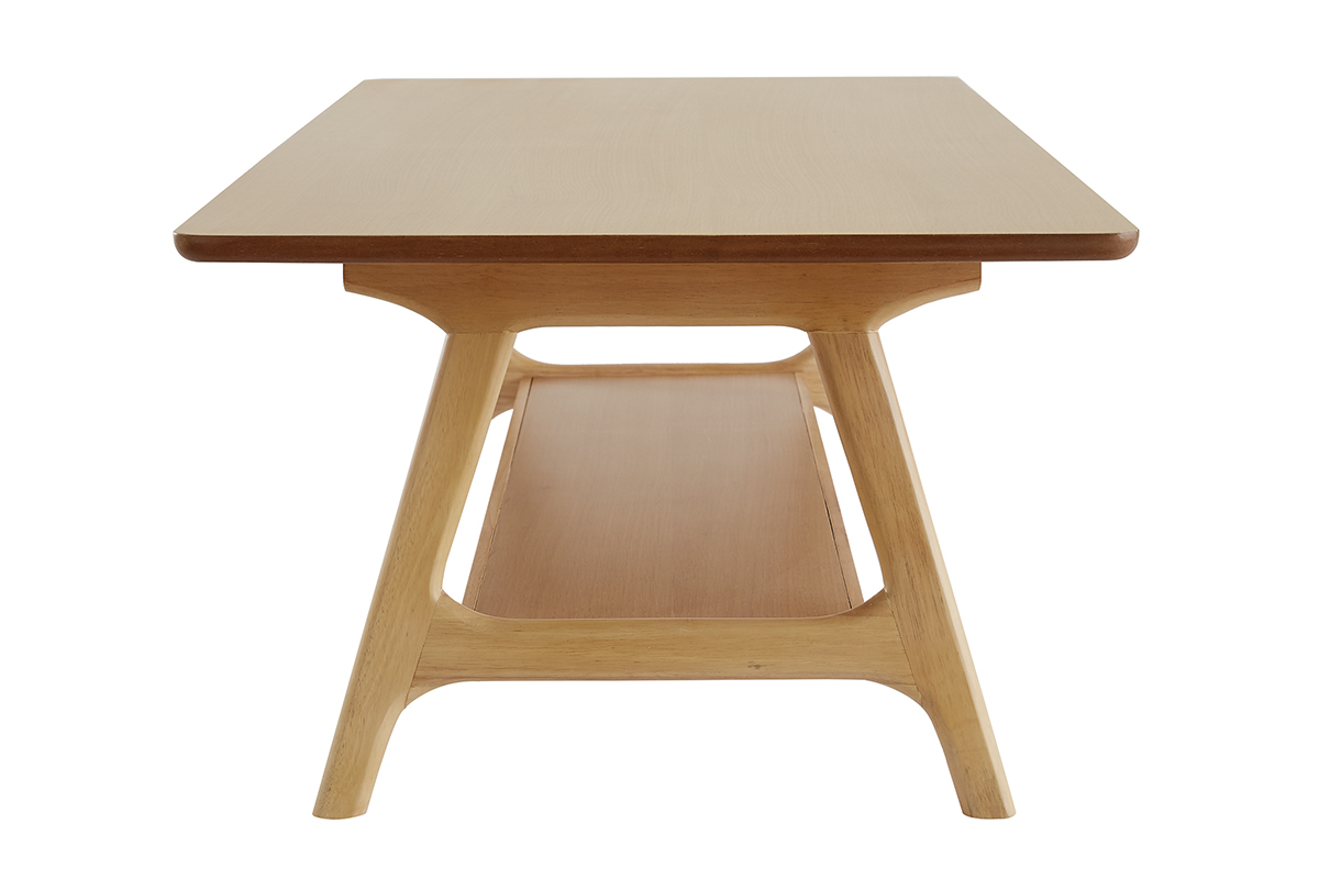 Table basse rectangulaire scandinave finition ch�ne L120 cm BAKAR
