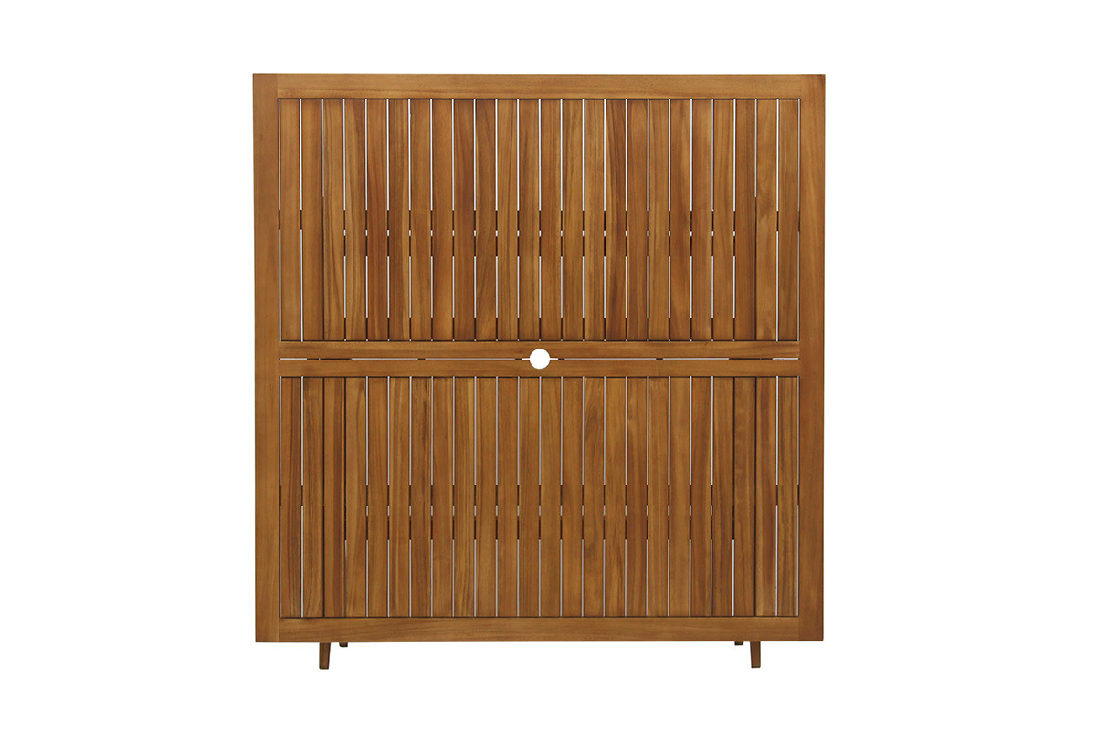 Table de jardin pliante carr�e en bois massif L140 cm SANTIAGO