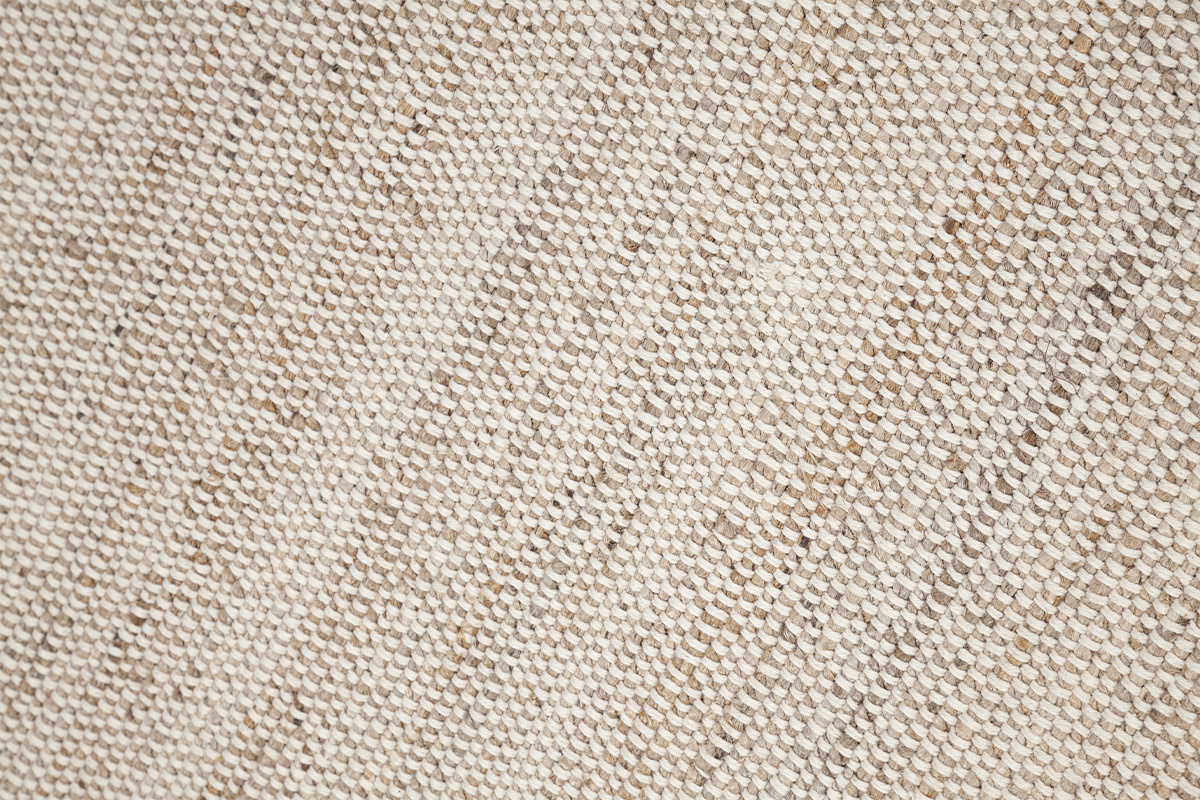 Tapis rectangulaire beige en jute et coton tiss� 160 x 230 cm CAMAO