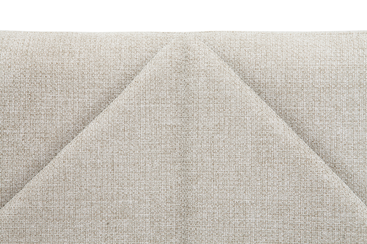 T�te de lit en tissu beige L160 cm AVAH